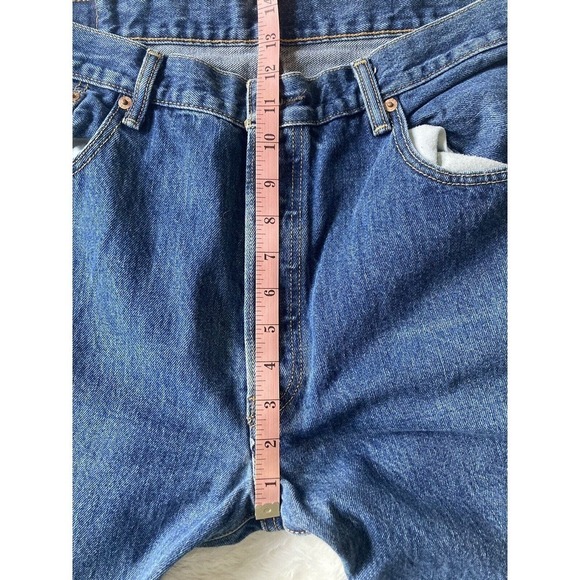 Levi's Mens 501 Jeans Button Fly Blue Medium Wash Straight Leg Mid Rise Sz 38x30 - Picture 8 of 8